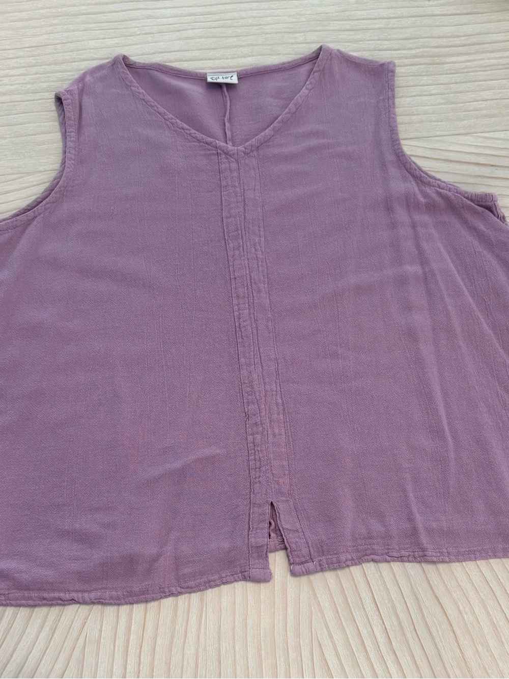 Oh My Gauze! Sleeveless V-Neck Tank in Dusty Mauve